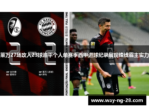 莱万27场攻入23球追平个人单赛季西甲进球纪录展现锋线霸主实力